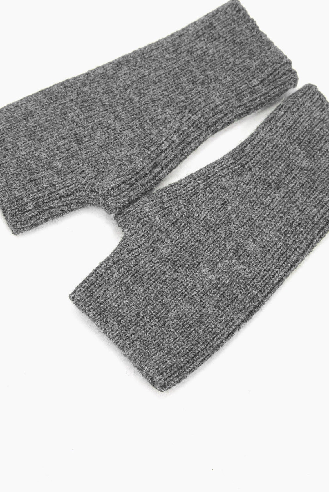 Knitted Wrist Warmers | Grey