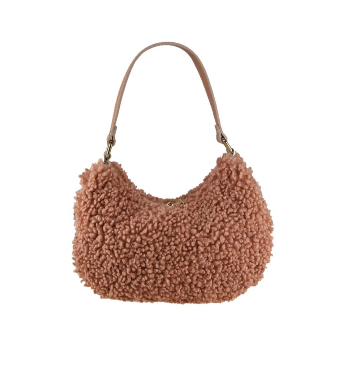 Teddy Shearling & Leather Bag | Tan