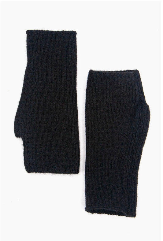 Knitted Wrist Warmers | Black