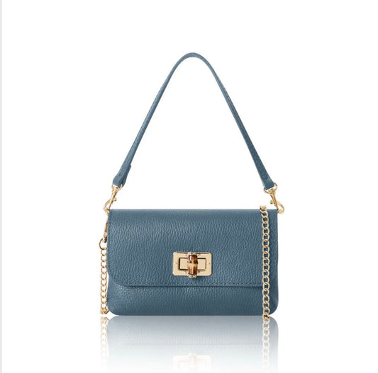 Emilia 3-in-1 Leather Bag | Denim Blue