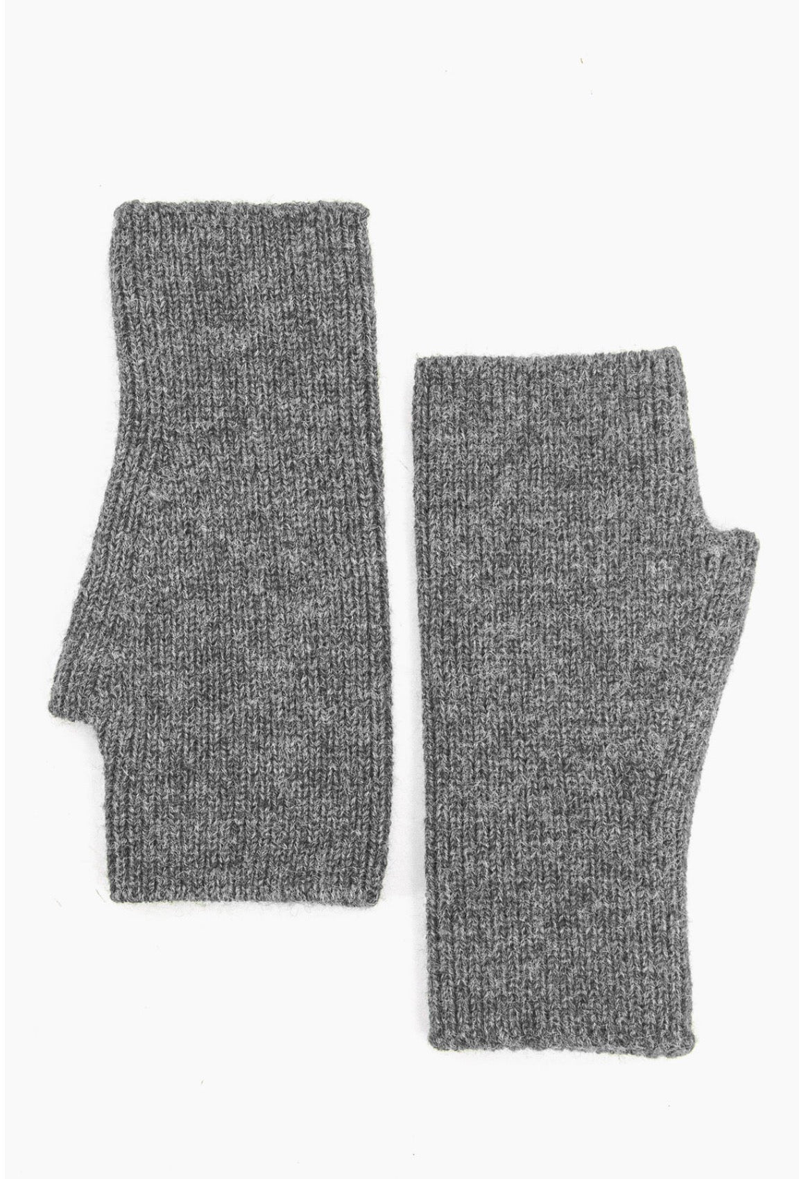 Knitted Wrist Warmers | Grey