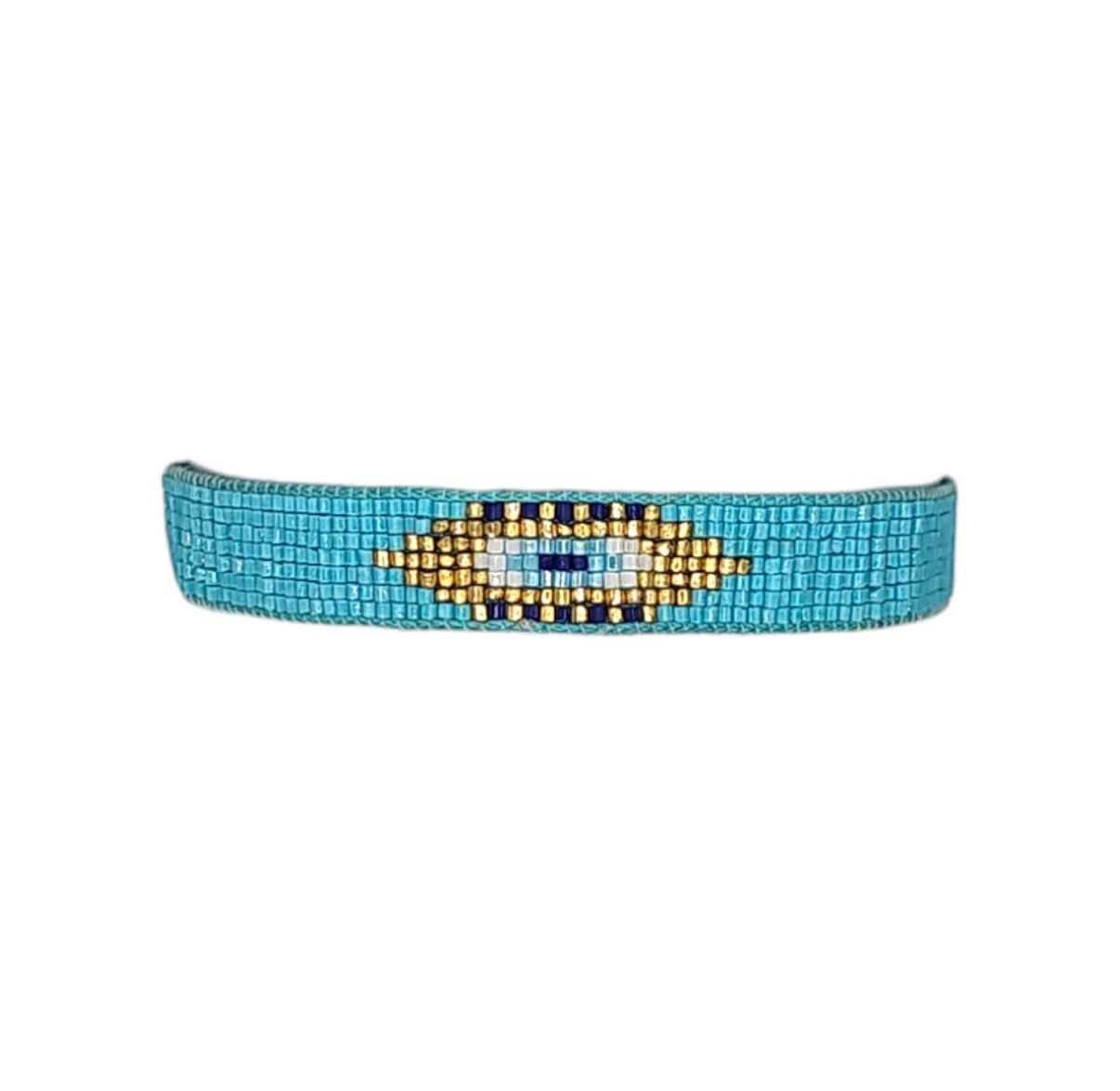 Miyuki Beaded Evil Eye Bracelet | Turquoise