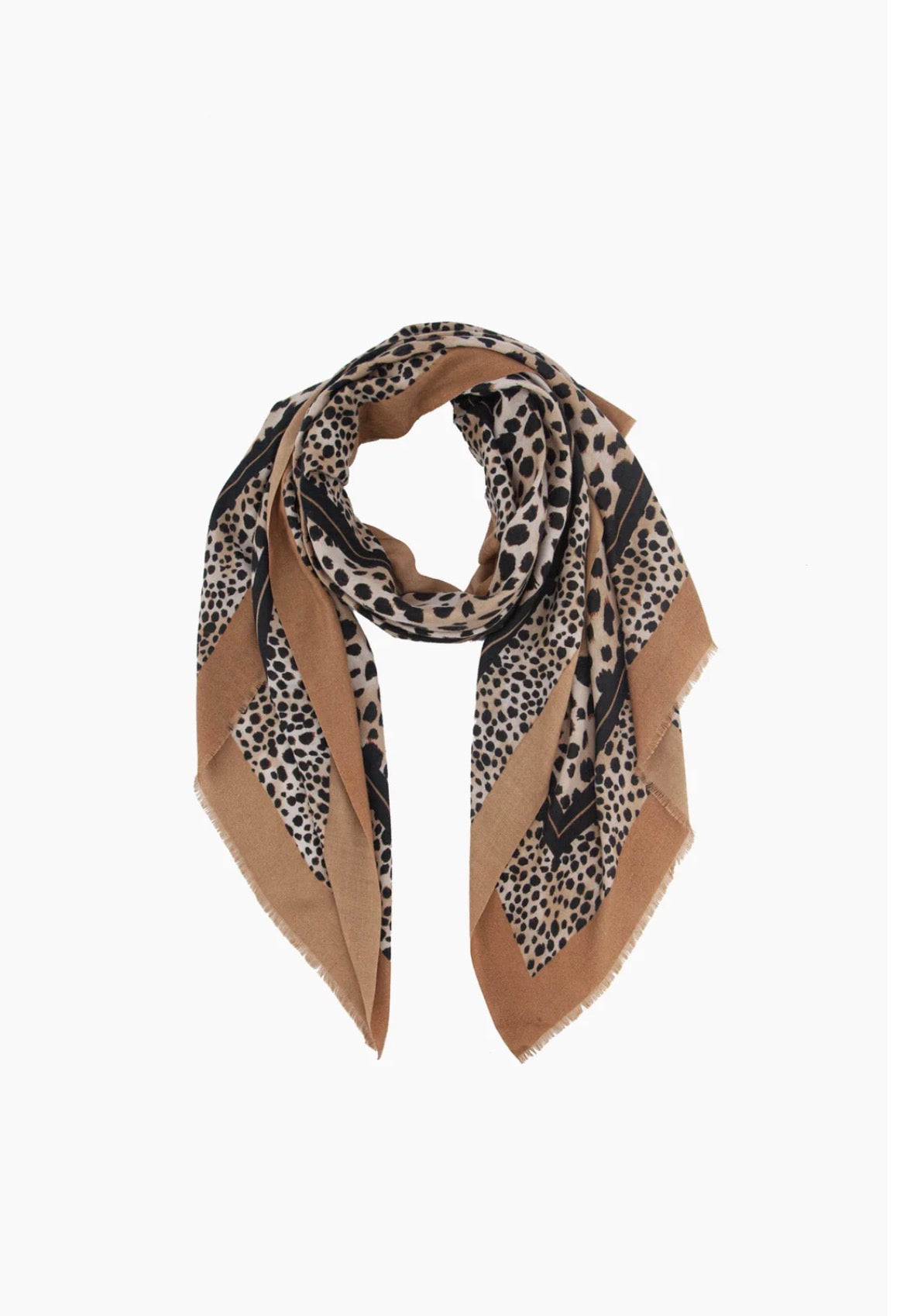 The Tan Animal Print Scarf