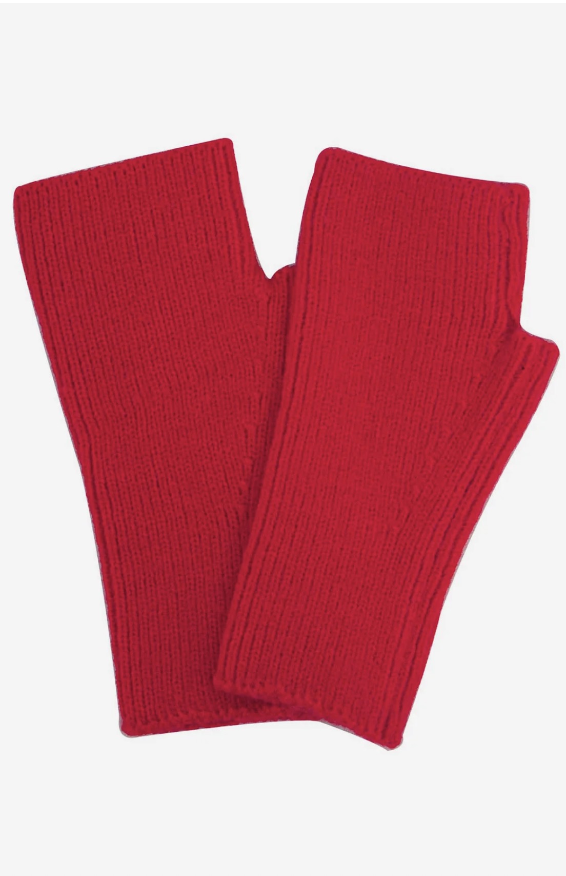 Knitted Wrist Warmers | Red