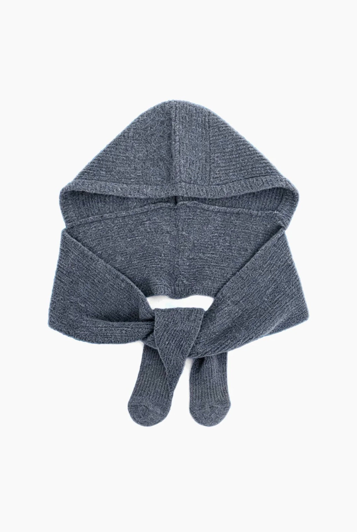 Cloud Knit Hooded Scarf & Hat | Grey