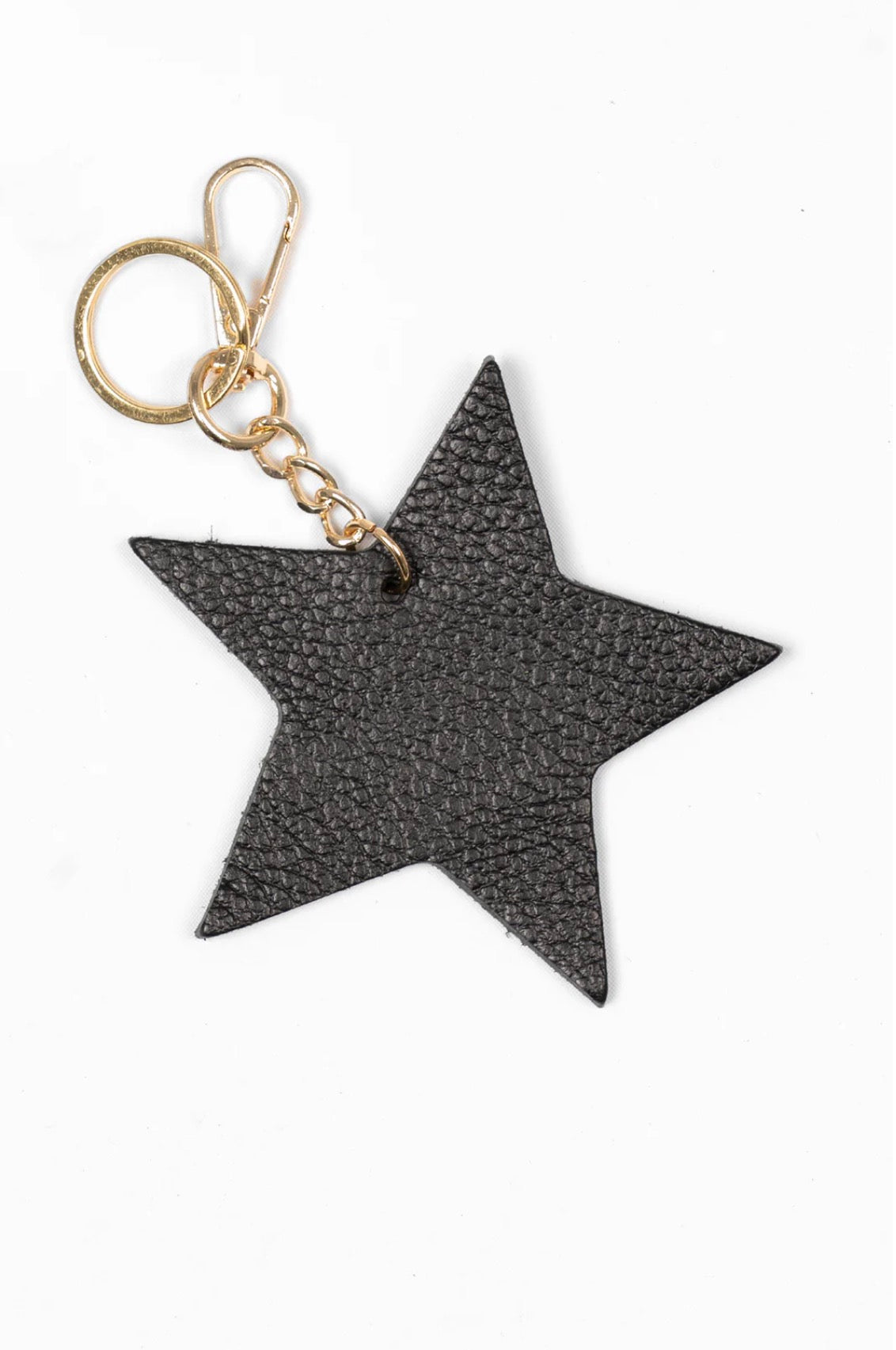 Superstar Leather Keyring | Black