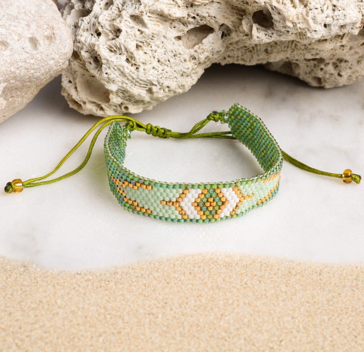 Miyuki Bead Friendship Bracelet | Green