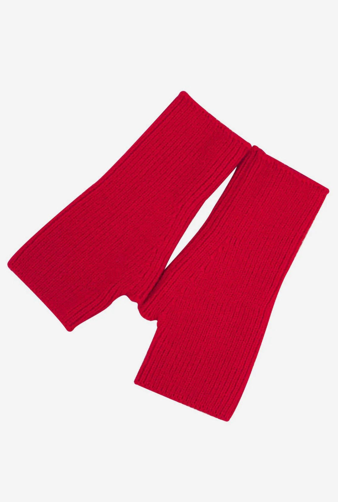 Knitted Wrist Warmers | Red