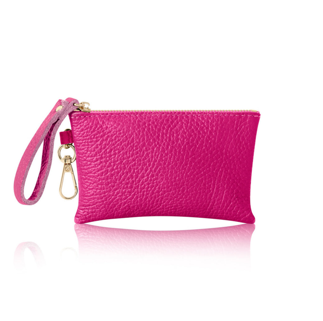 Leather Zip Purse | Pink