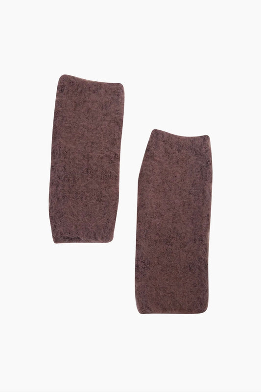 Knitted Wrist Warmers | Brown