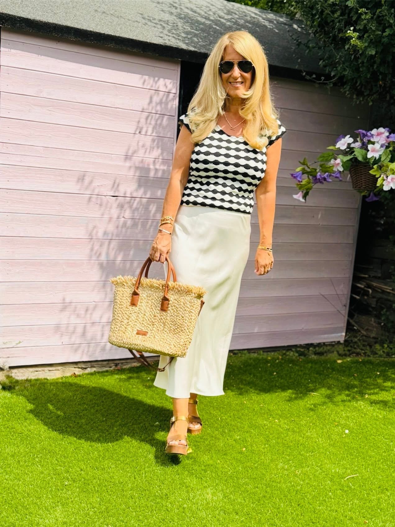 Santorini Fringe Straw Tote