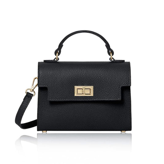 Firenze Leather Box Bag | Black
