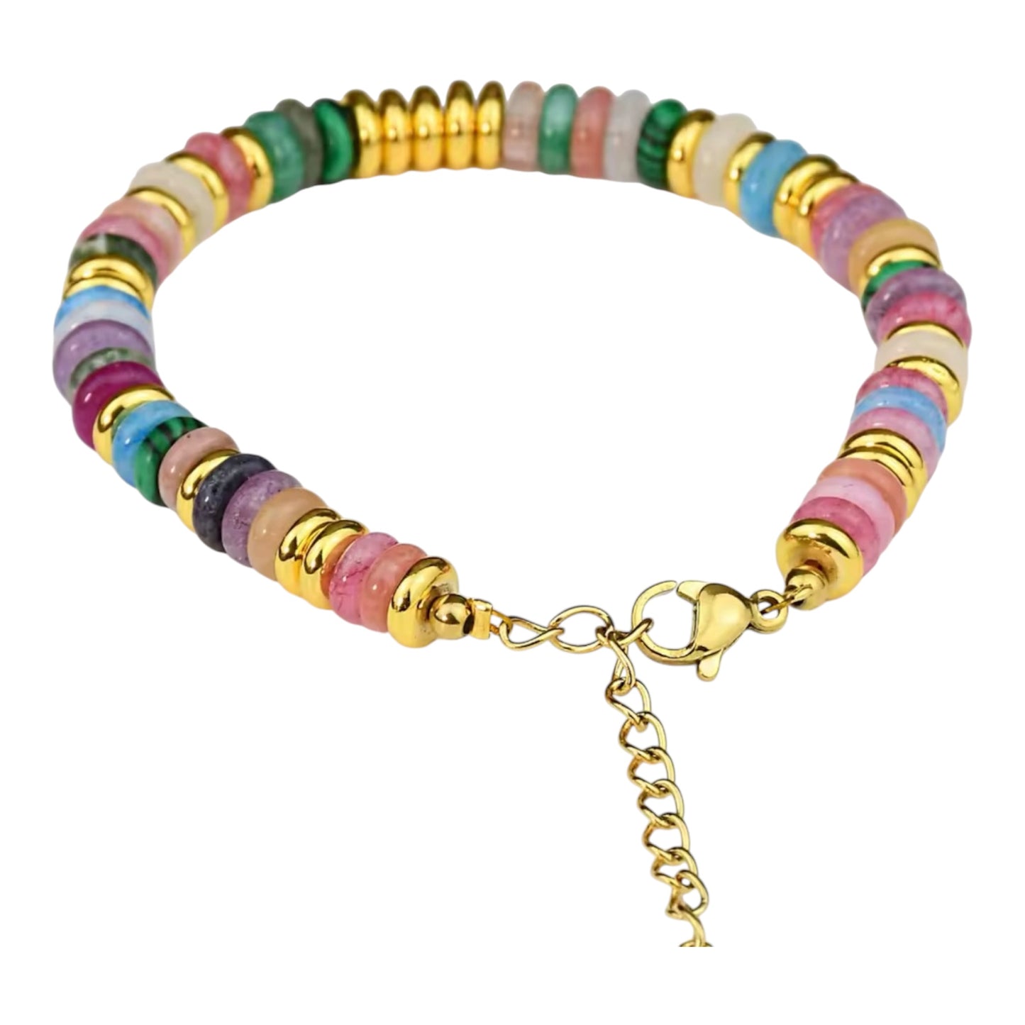 Colourful Gemstone Beaded Bracelet – The "Oh My Style" Edit