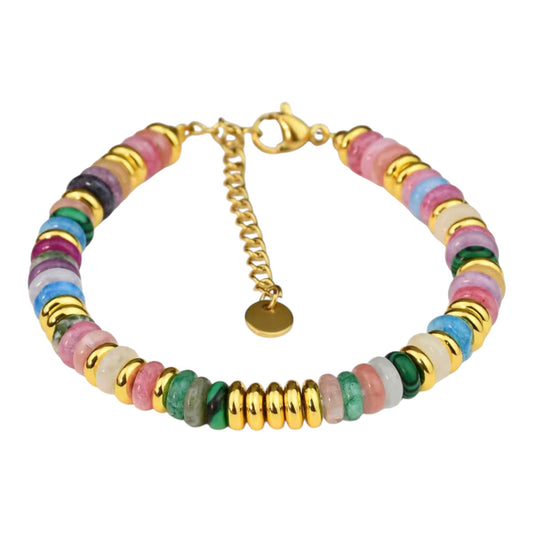 Colourful Gemstone Beaded Bracelet – The "Oh My Style" Edit