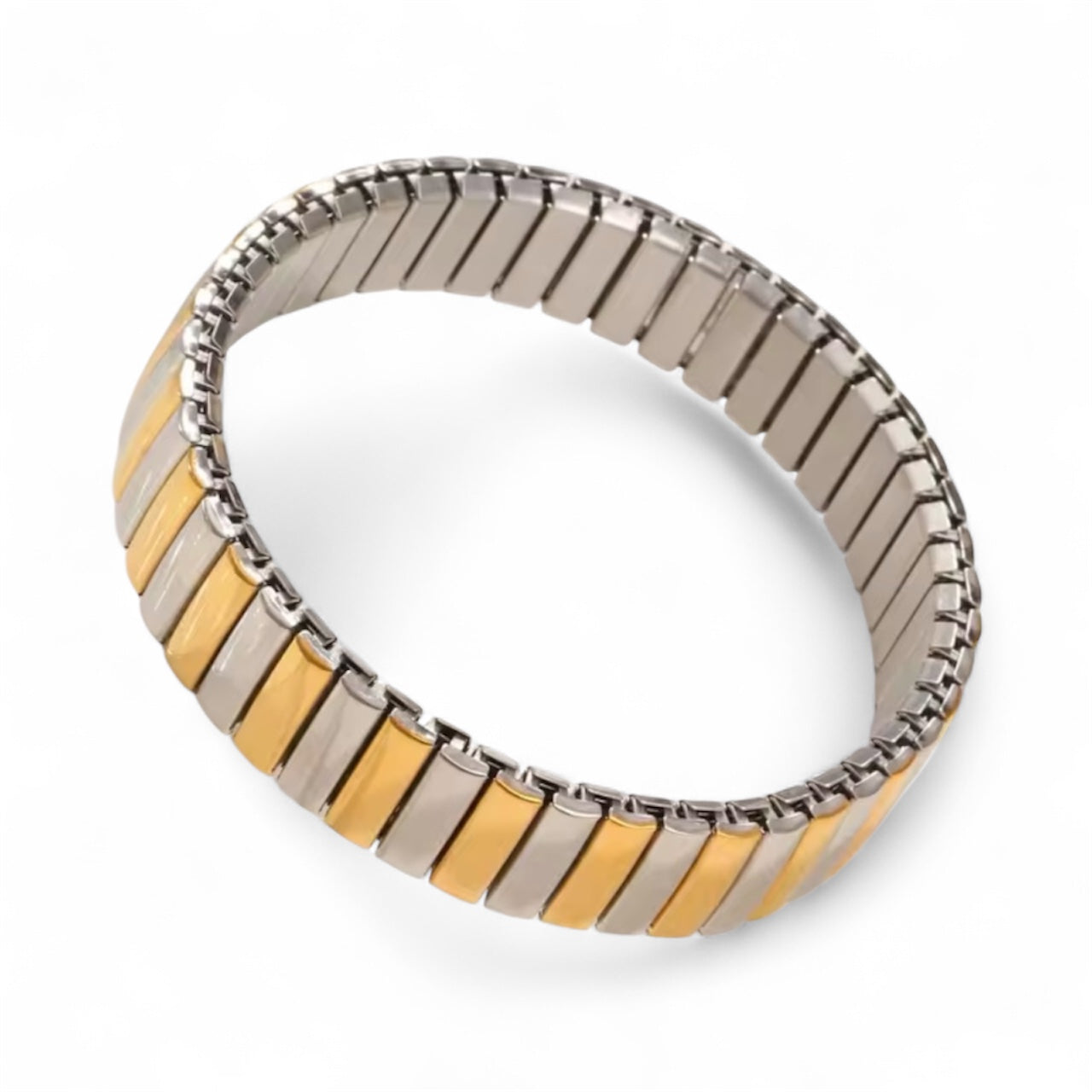 Stretchy Mixed Metal Bracelet