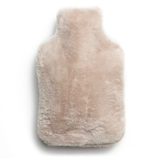 Luxury Faux Fur Hot Water Bottle | Cream