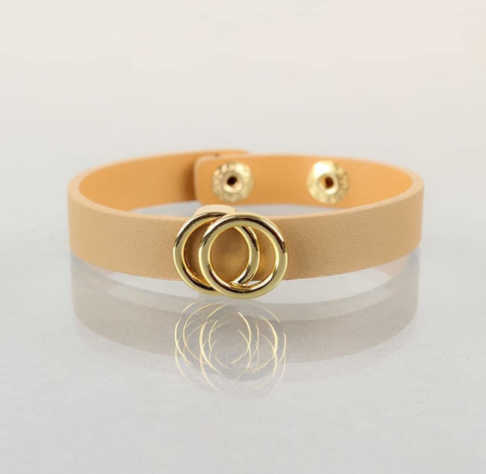 Circa Leather Bracelet | Beige