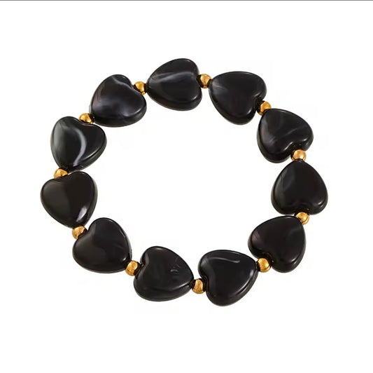 Pre-Order - The Sasha Heart Bracelet | Black