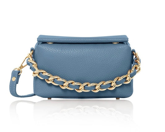 Naples Chain Crossbody Bag | Denim Blue