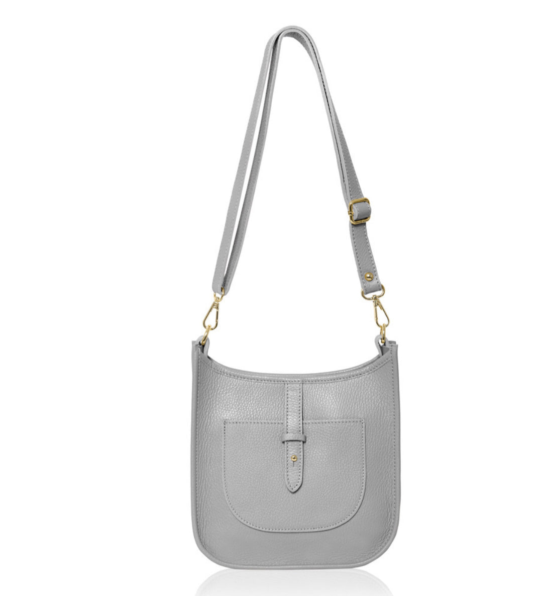 Portofino Leather Bag | Grey
