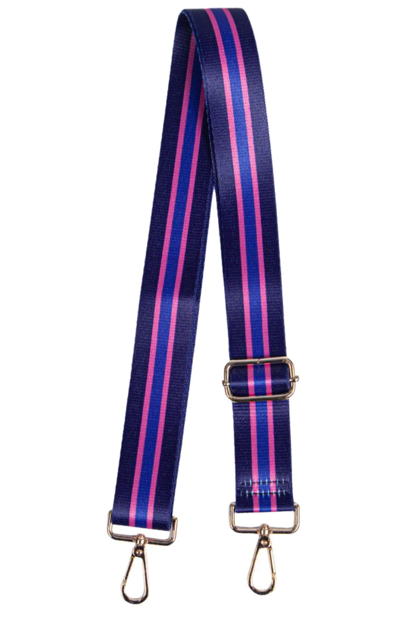 Stripe Bag Strap | Navy, Pink & Royal Blue