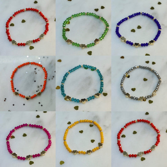 Sasha Heart Bracelets | Multiple Colours