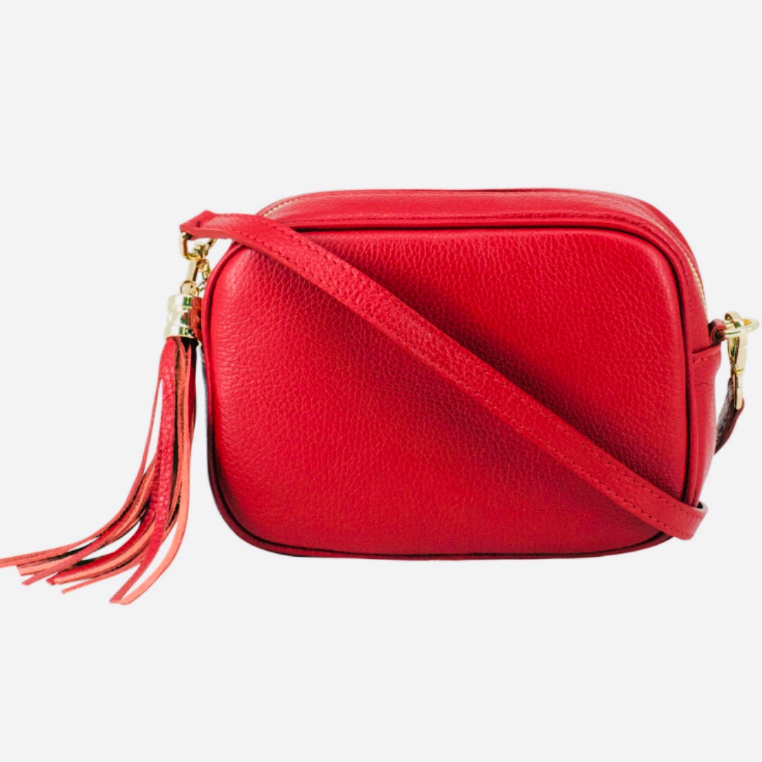 Lottie Leather Camera Bag | Red