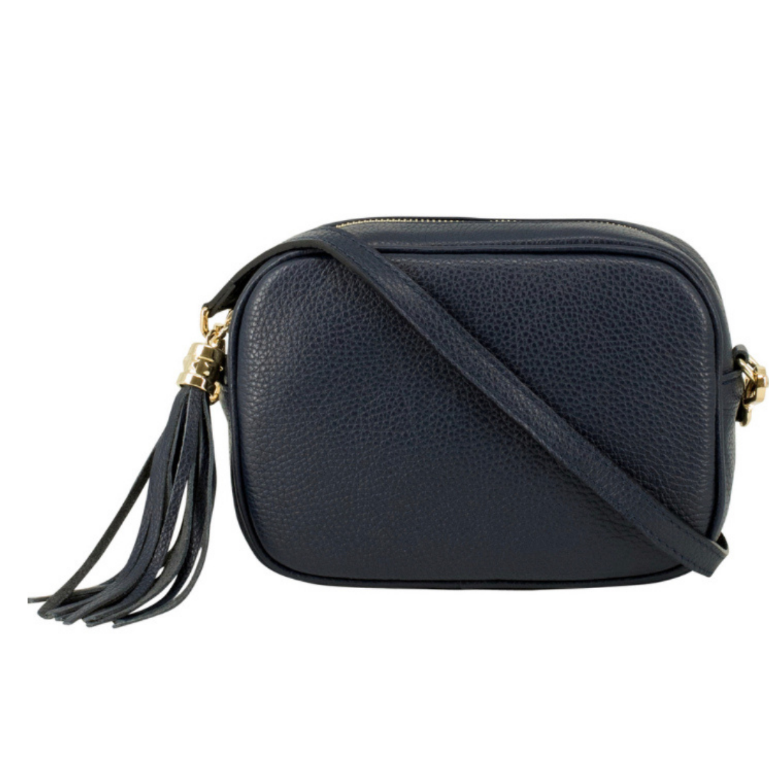 Lottie Leather Camera Bag | Navy