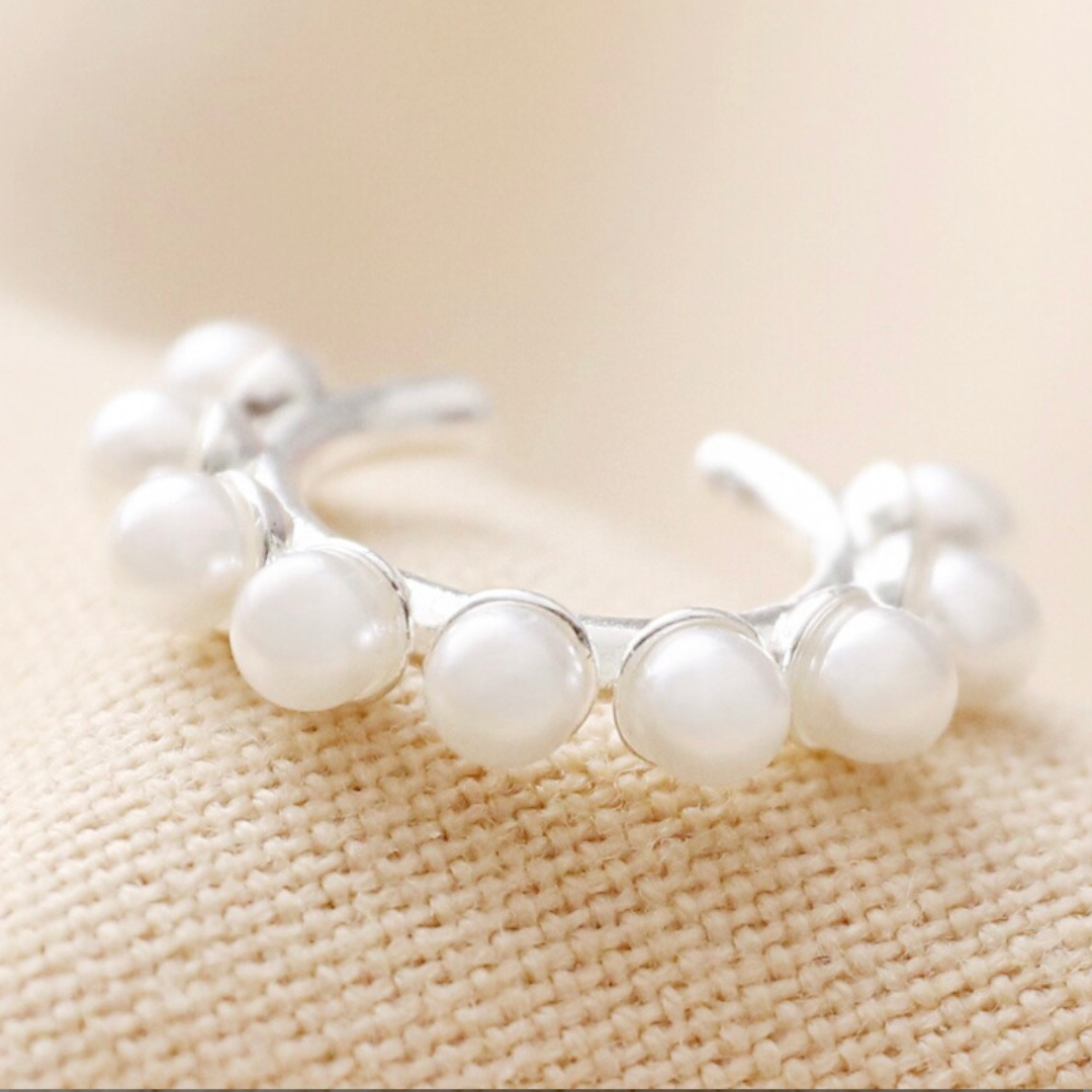 Pearl Ear Cuff | Silver