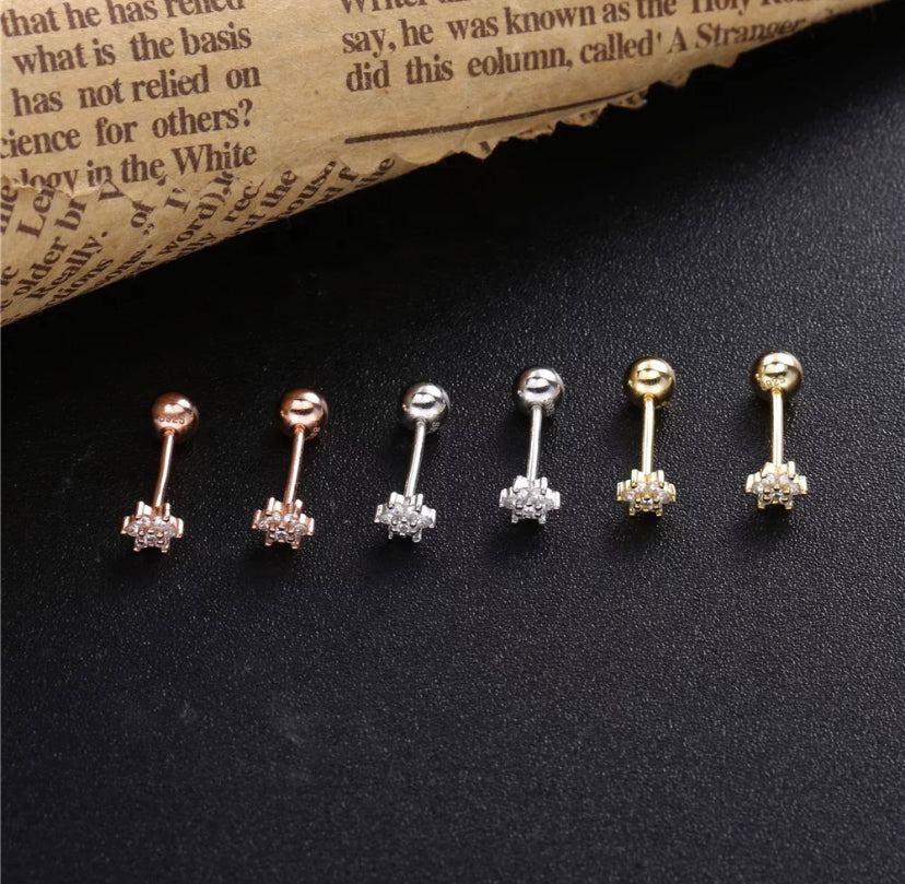 Trudy Stud SINGLE Earring | Gold, Rose Gold or Silver