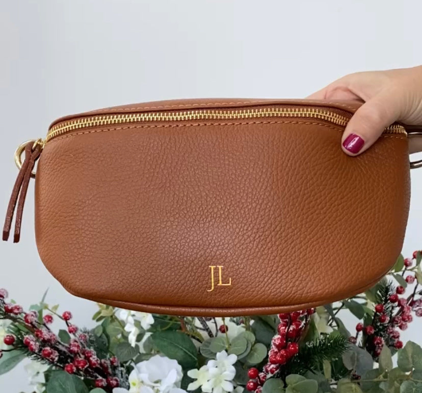 Lottie Leather Camera Bag | Tan