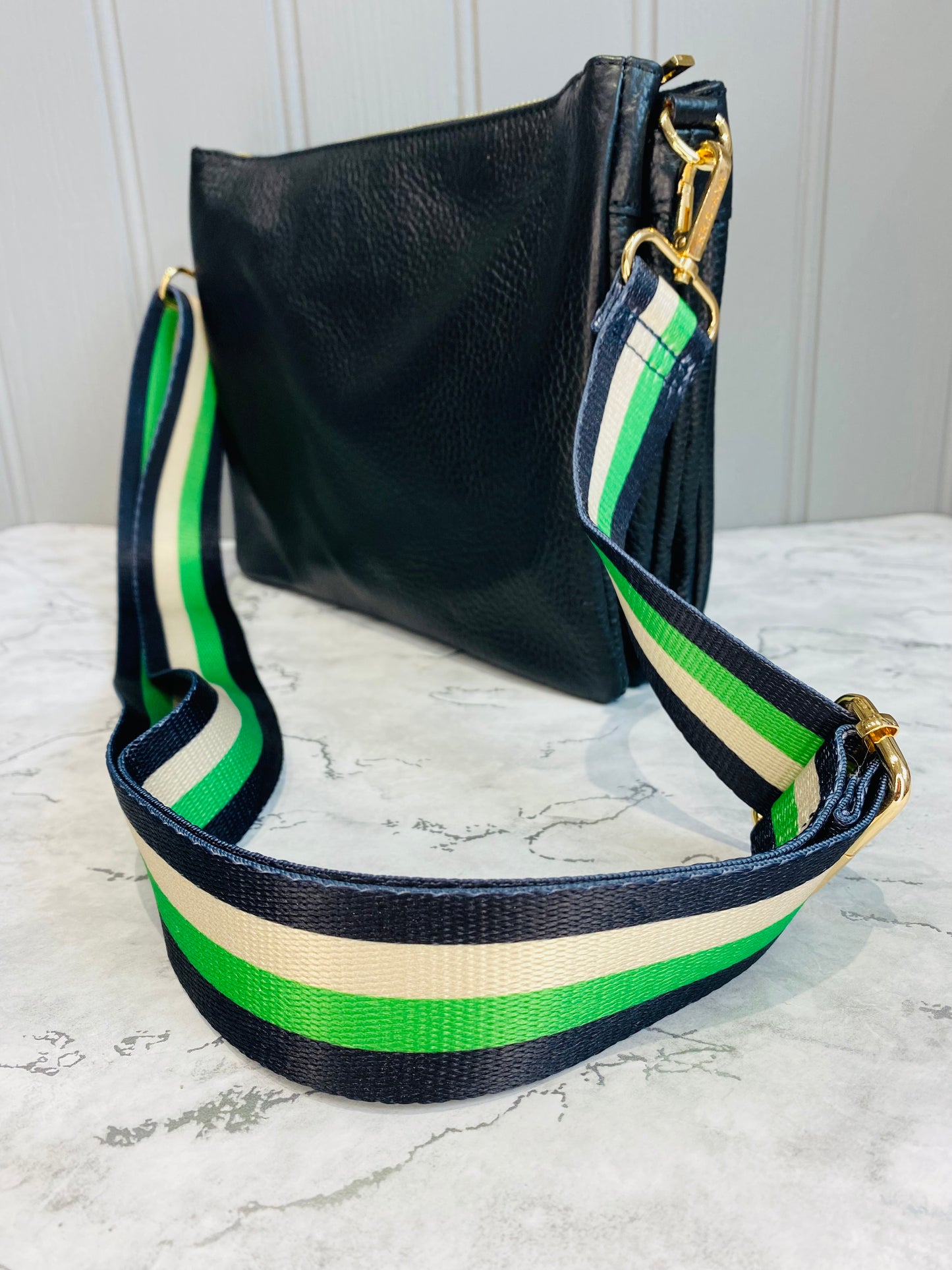 Amalfi Triple Pocket Crossbody Bag | Black