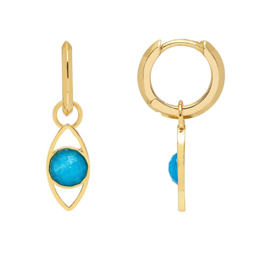 Eva Gemstone Drop Earrings | Turquoise