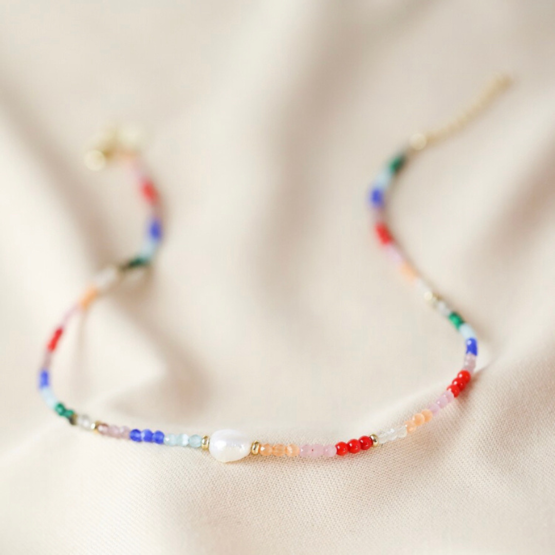 Crete Semi Precious & Freshwater Pearl Necklace