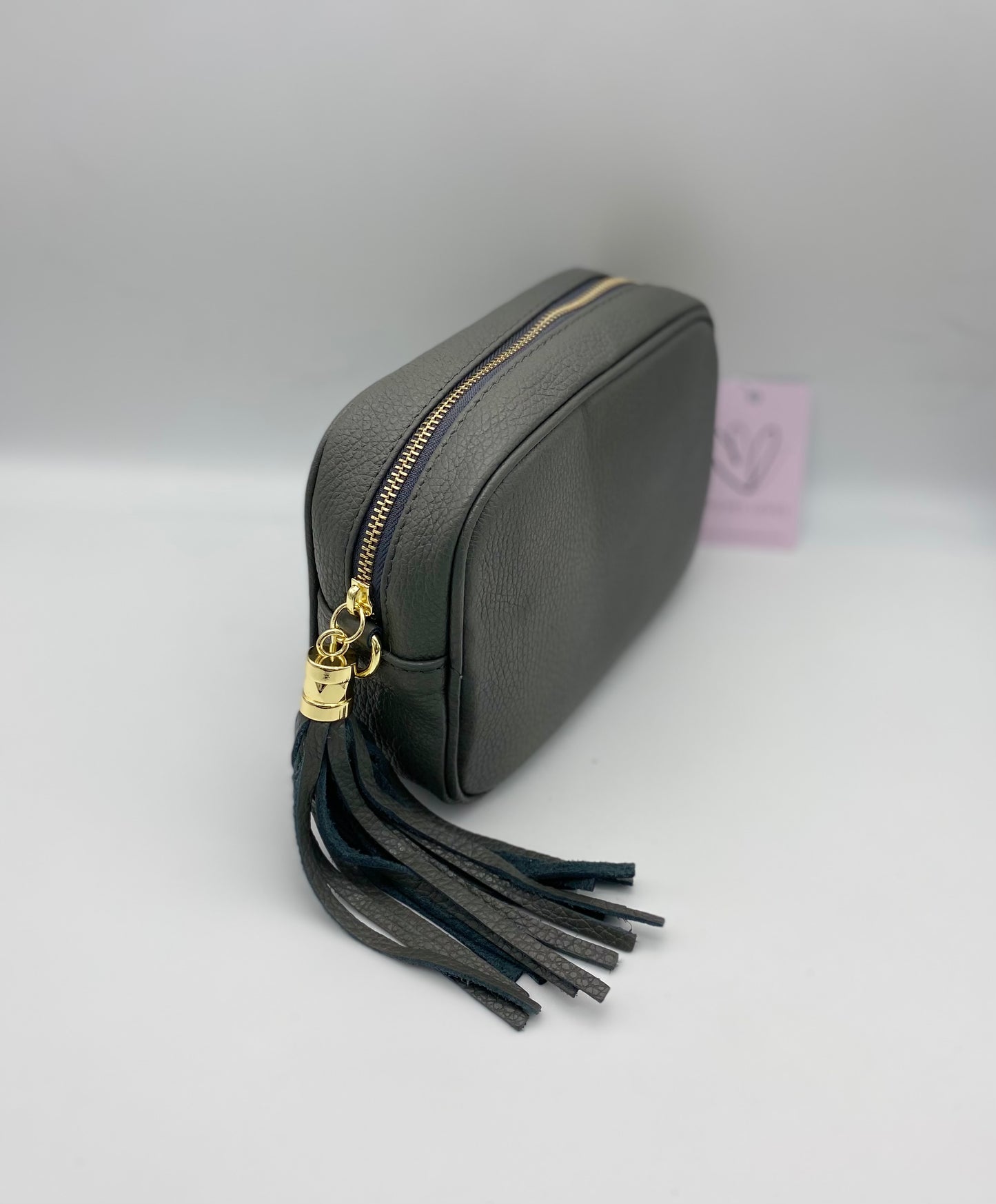 Lottie Leather Camera Bag | Dark Grey