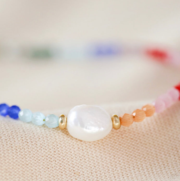 Crete Semi Precious & Freshwater Pearl Necklace