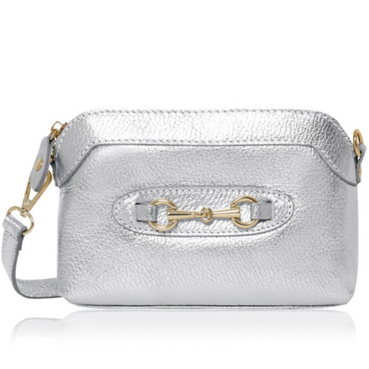 Capri Leather Bag | Silver