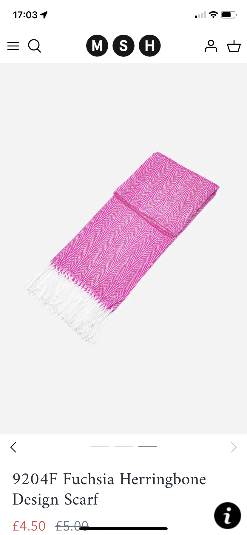 Herringbone Print Blanket Scarf | Fuchsia