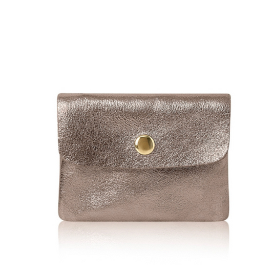 Leather Credit Card Coin Purse | Bronze