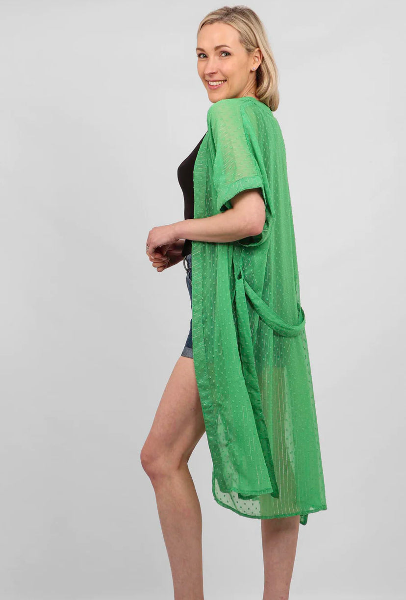 Celine Belted Kimono | Green